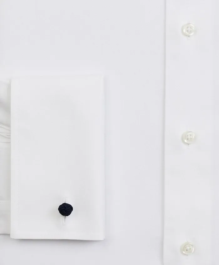 Dress Shirts Men Brooks Brothers Stretch Supima Cotton NonIron Pinpoint Oxford Ainsley Collar Dress Shirt White