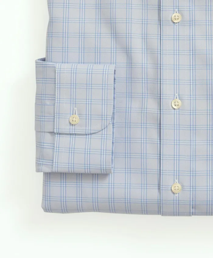 Dress Shirts Men Brooks Brothers Stretch Supima Cotton NonIron Pinpoint Oxford ButtonDown Collar Bb1 Check Dress Shirt Light Blue