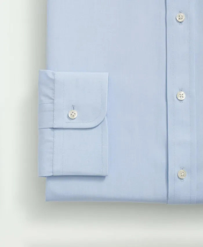 Dress Shirts Men Brooks Brothers Supima Cotton Poplin Ainsley Collar Dress Shirt Light Blue