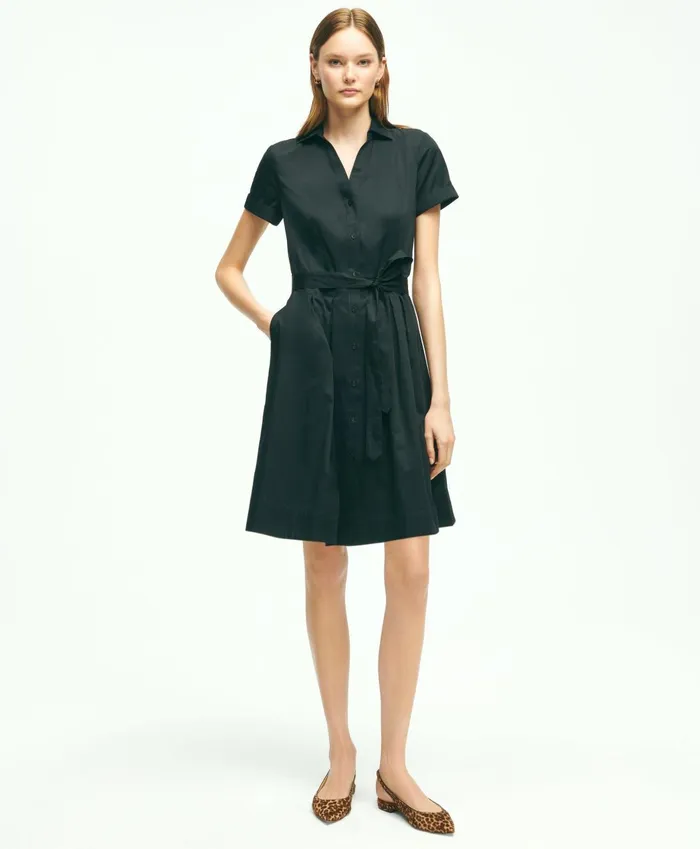 Dresses Women Brooks Brothers Belted Shirt Dress Black