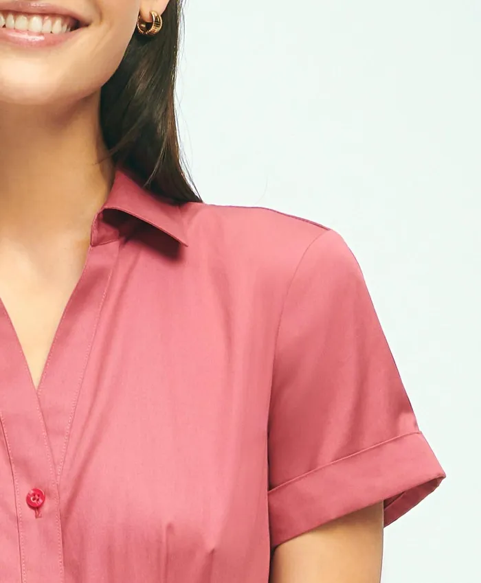 Dresses Women Brooks Brothers Belted Shirt Dress Dark Pink