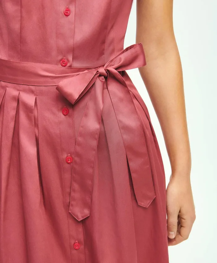 Dresses Women Brooks Brothers Belted Shirt Dress Dark Pink