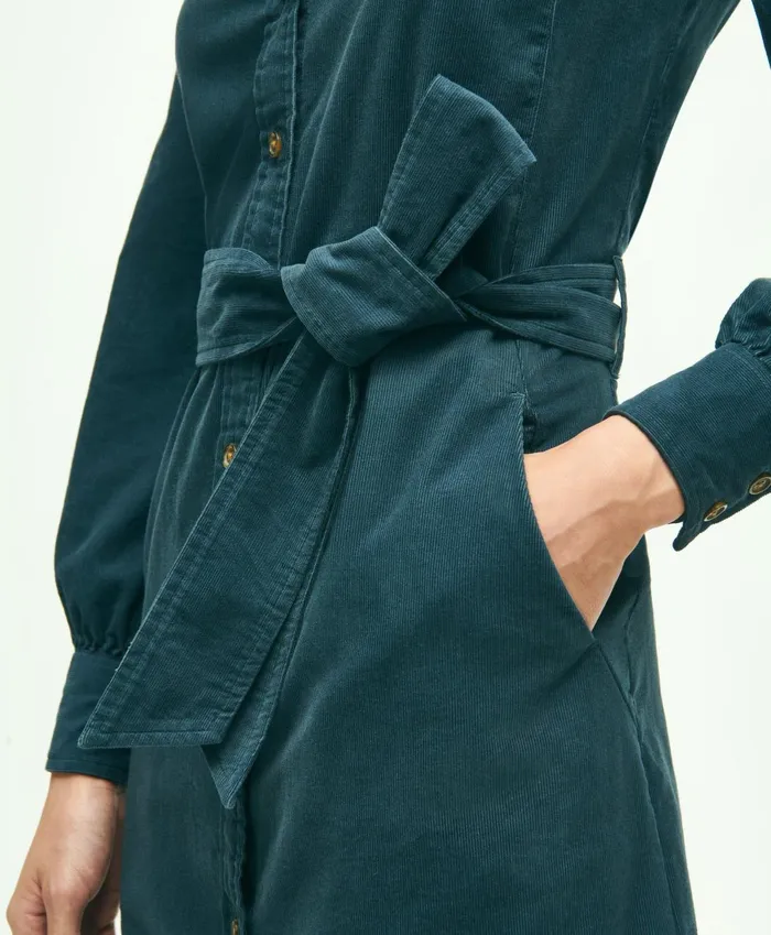 Dresses Women Brooks Brothers Corduroy Shirt Dress Navy