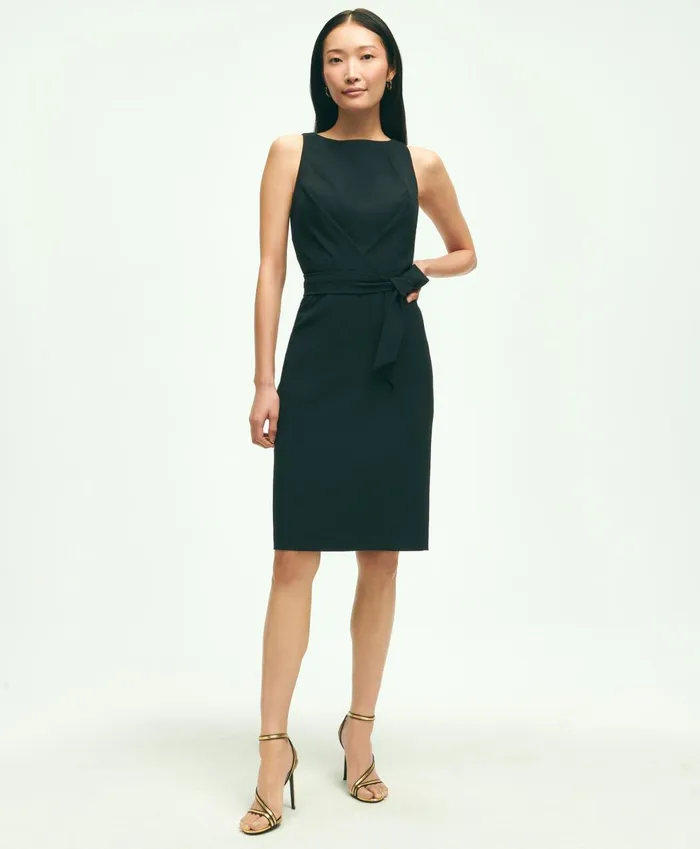 Dresses Women Brooks Brothers Sleeveless Crepe Sheath Dress Black