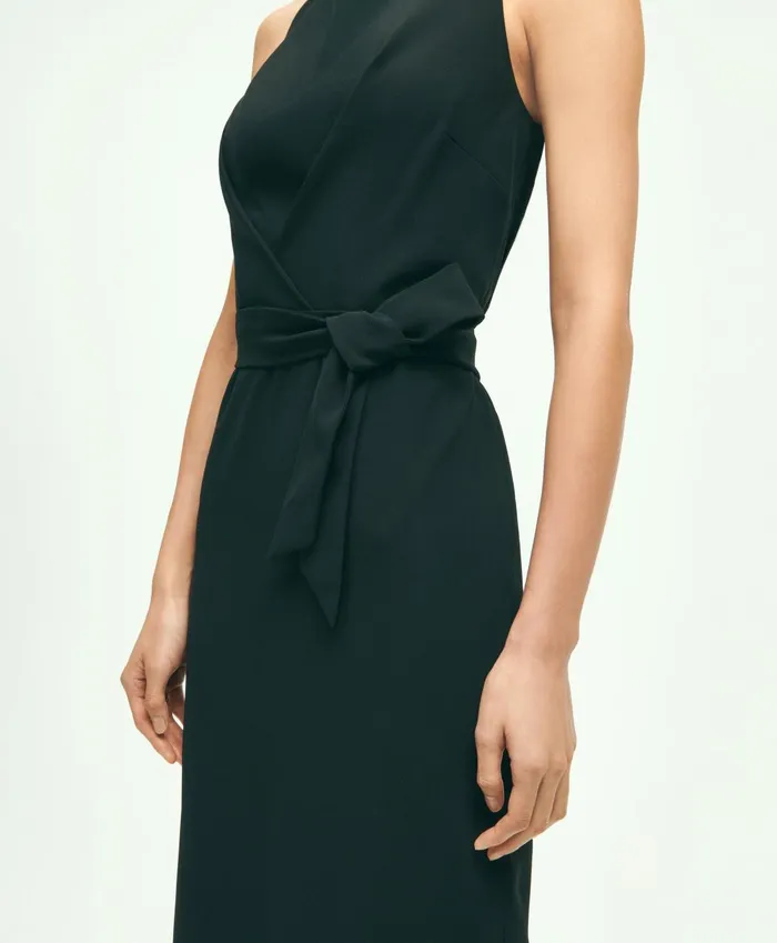 Dresses Women Brooks Brothers Sleeveless Crepe Sheath Dress Black