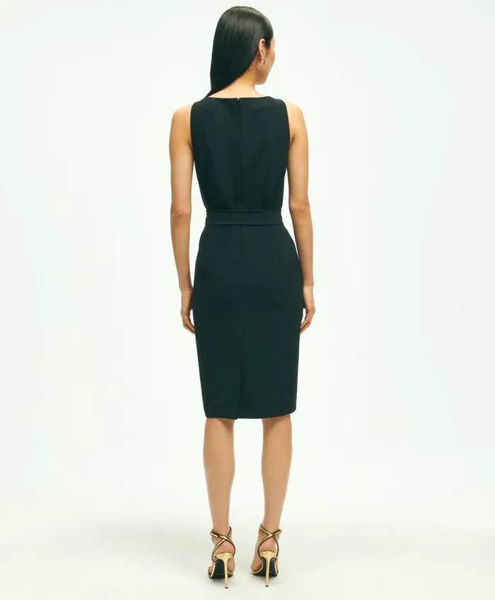 Dresses Women Brooks Brothers Sleeveless Crepe Sheath Dress Black