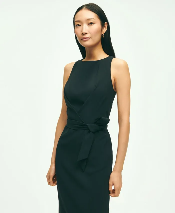 Dresses Women Brooks Brothers Sleeveless Crepe Sheath Dress Black