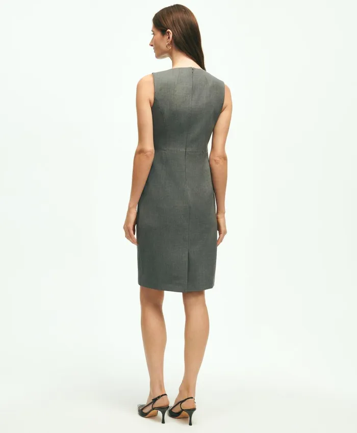 Dresses Women Brooks Brothers The Essential Brooks Brothers Stretch Wool Sheath Dress Dark Grey