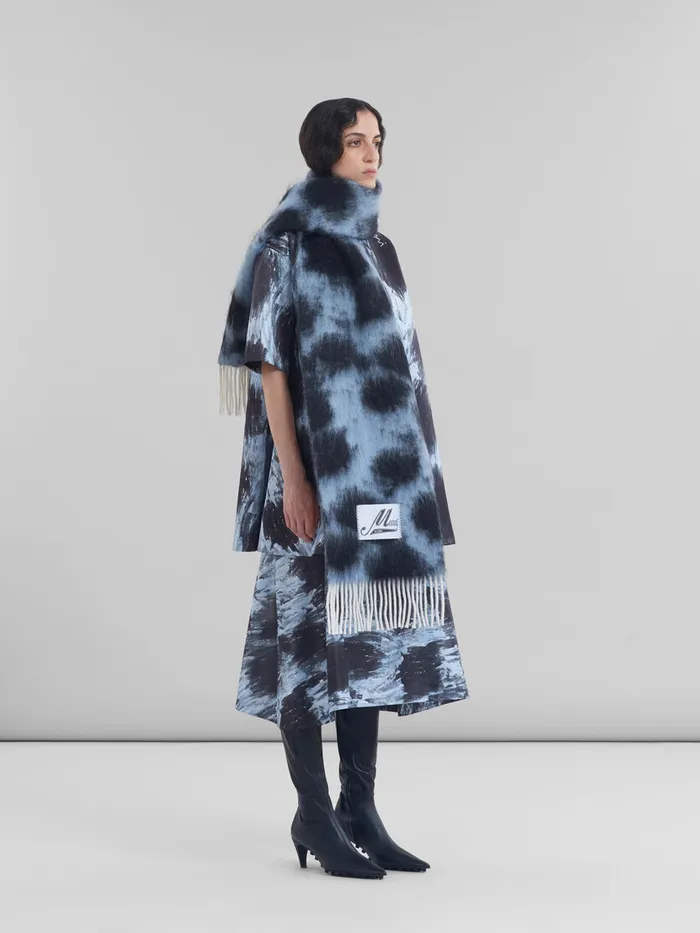 Duchesse Flared Skirt With Crayon Leopard Print Women Marni Skirts