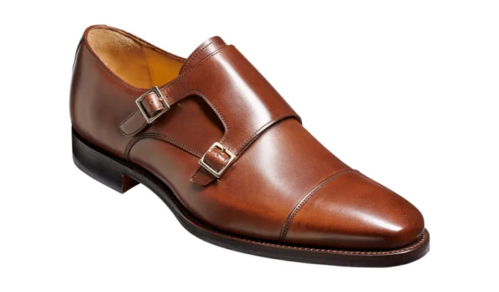 Edison 8211 Dark Walnut Calf Mens Barker Shoes Monk Straps