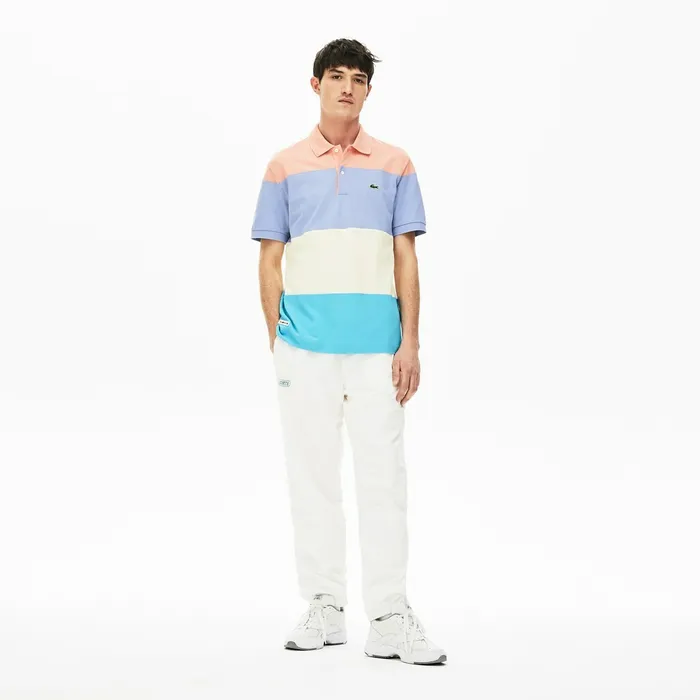 Elastic Waistband Trackpants White Mens Lacoste Pants and Shorts Popular