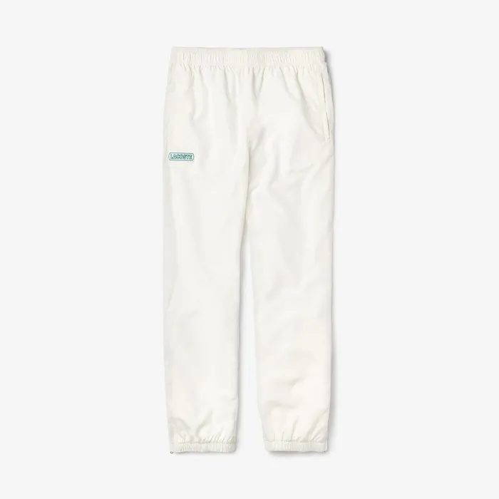 Elastic Waistband Trackpants White Mens Lacoste Pants and Shorts Popular