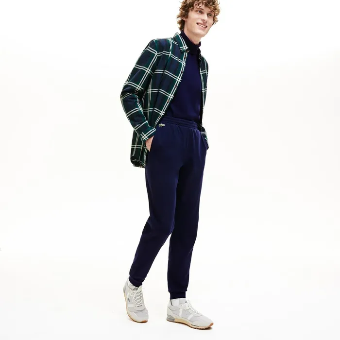 Elasticized Waistband Piqu Fleece Sweatpants Navy Blue Mens Lacoste Tracksuits On Sale Elasticized Waistband Piqu Fleece Sweatpants Navy Blue Mens Lacoste Tracksuits On Sale