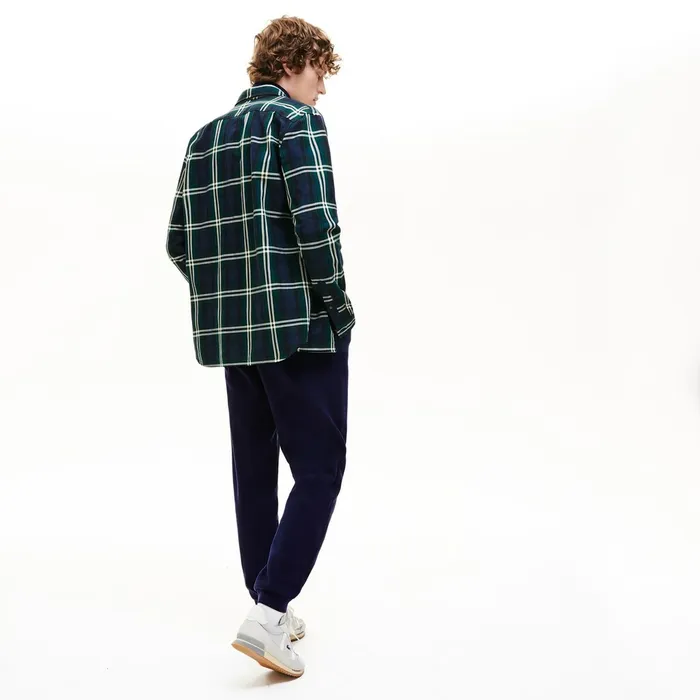 Elasticized Waistband Piqu Fleece Sweatpants Navy Blue Mens Lacoste Tracksuits On Sale
