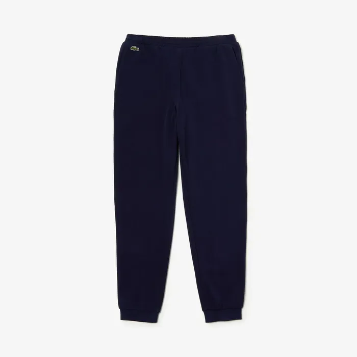 Elasticized Waistband Piqu Fleece Sweatpants Navy Blue Mens Lacoste Tracksuits On Sale