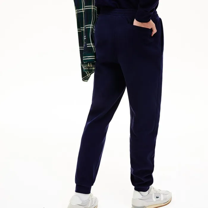 Elasticized Waistband Piqu Fleece Sweatpants Navy Blue Mens Lacoste Tracksuits On Sale
