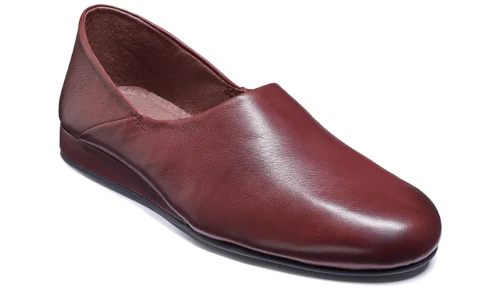 Elm 8211 Burgundy Leather Mens Barker Shoes Slippers