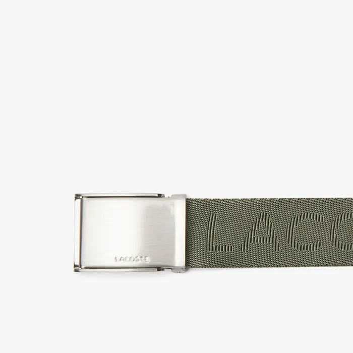 Embossed Woven Belt Thyme Mens Lacoste Belts Online