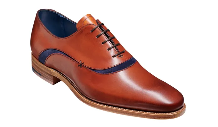 Emerson 8211 Antique Rosewood Navy Suede Mens Barker Shoes Oxfords