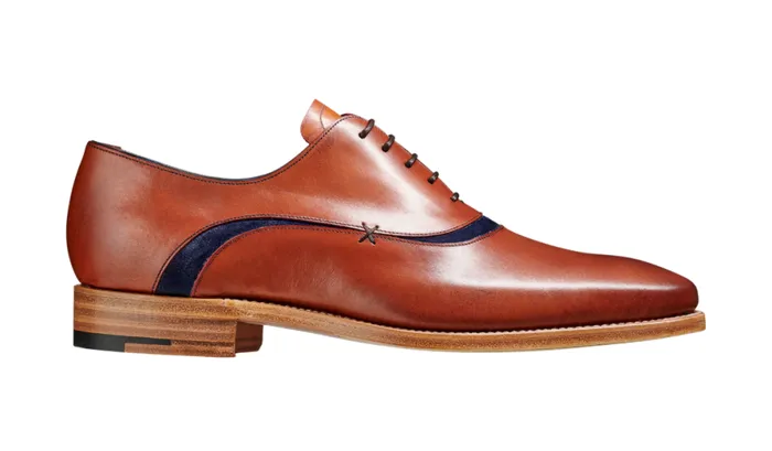 Emerson 8211 Antique Rosewood Navy Suede Mens Barker Shoes Oxfords