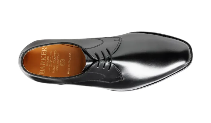 Exeter 8211 Black Calf Mens Barker Shoes Derbys