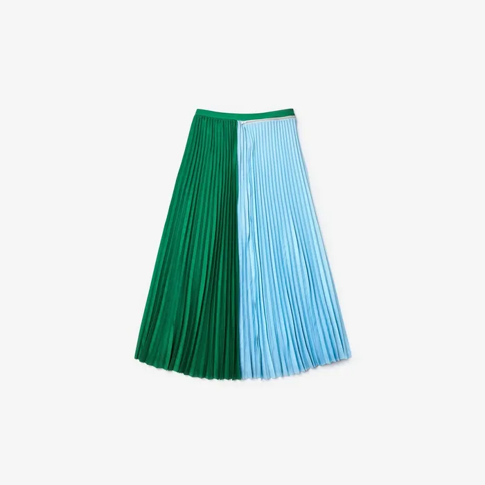 Fashion Show Asymetrical Printed Skirt GreenLight BlueNavy BlueWhite Womens Lacoste Dresses and Skirts Online