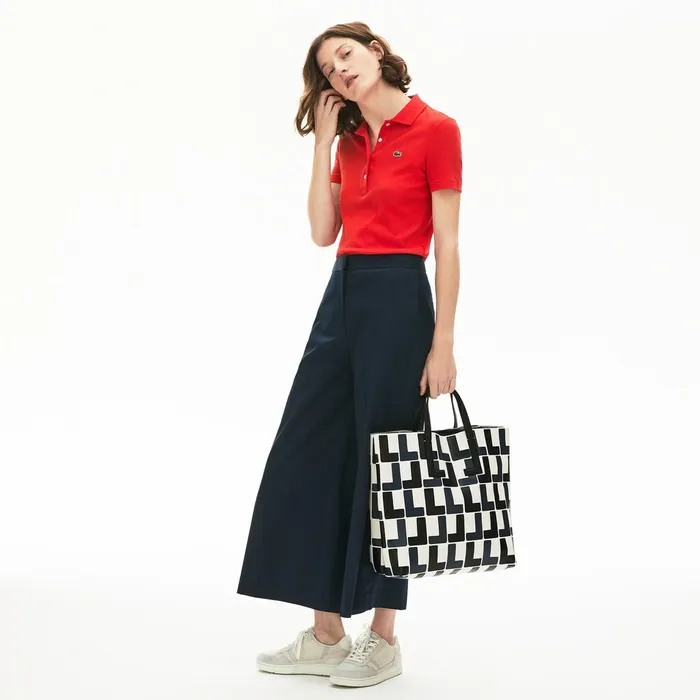 Fashion Show Monogram Leather Double Tote L Allover Womens Lacoste Bags Casaul Fashion Show Monogram Leather Double Tote L Allover Womens Lacoste Bags Casaul
