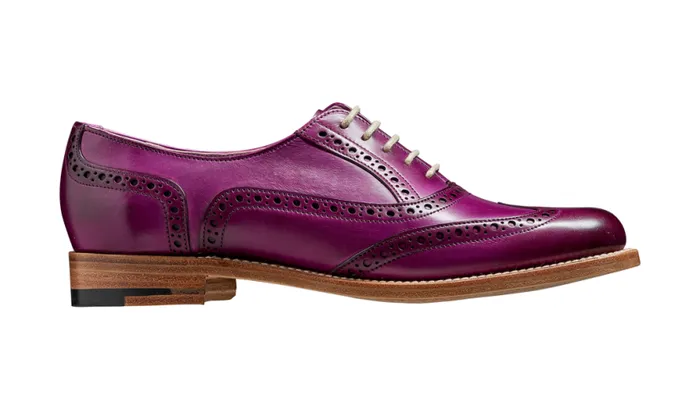 Fearne 8211 Purple Hand Painted Womens Barker Shoes Brogues