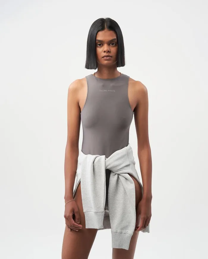 Female Bodysuit Charcoal Gray Grey Women Filling Pieces TShirts and Shirts