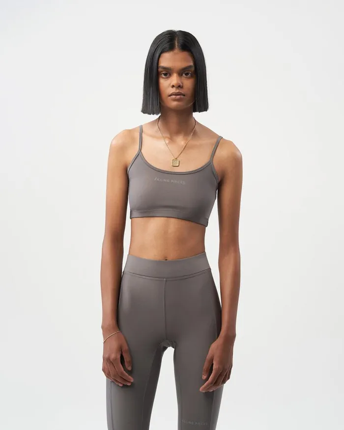 Female Sports Bra Charcoal Gray Grey Women Filling Pieces TShirts and Shirts