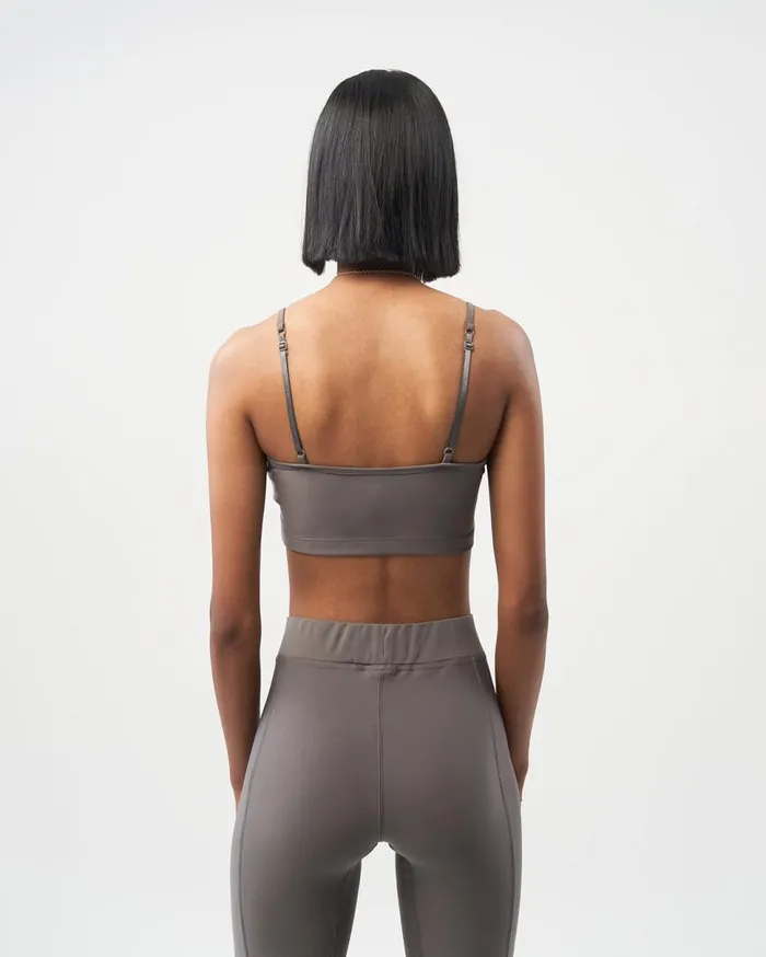 Female Sports Bra Charcoal Gray Grey Women Filling Pieces TShirts and Shirts