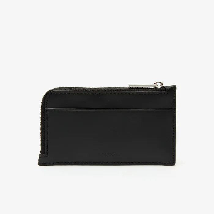 Fitzgerald Leather Card Holder Black Mens Lacoste Small Leather Goods Cheap On Sale