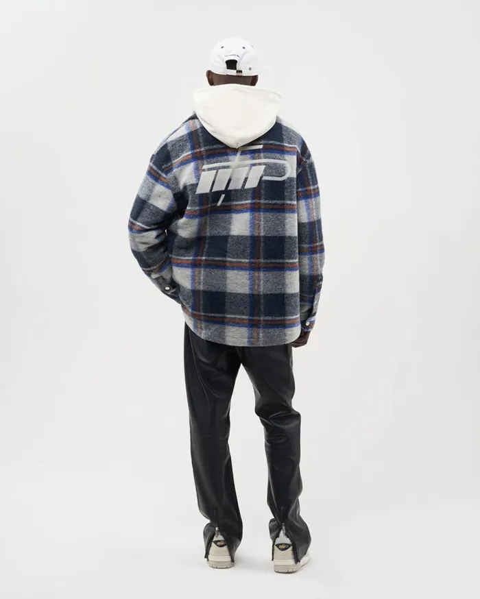 Flannel Jacket Differs Melange Blue MenWomen Filling Pieces Coats and Jackets
