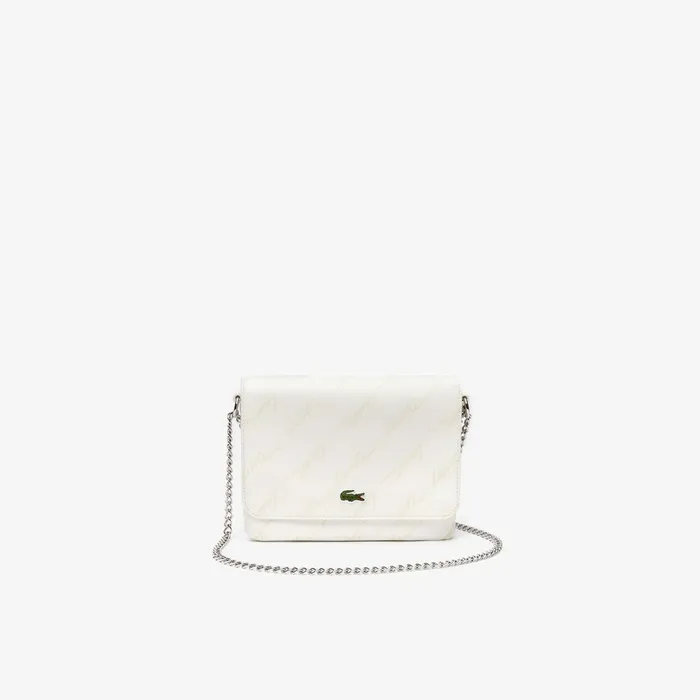 Flap Bag with Chain Strap Marshmallow Womens Lacoste Bags Online Outlet Store Flap Bag with Chain Strap Marshmallow Womens Lacoste Bags Online Outlet Store