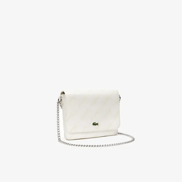 Flap Bag with Chain Strap Marshmallow Womens Lacoste Bags Online Outlet Store