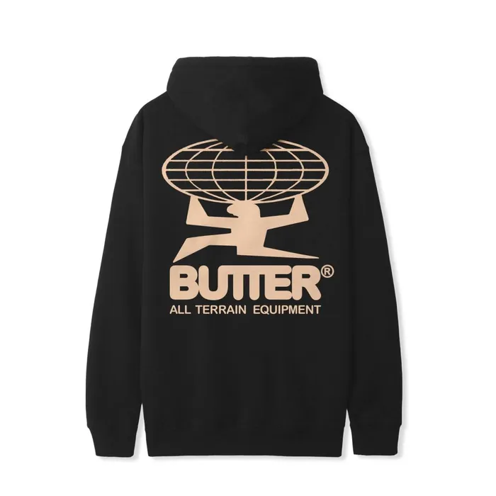 Fleece Men Butter Goods All Terrain Pullover Hood Black Fleece Men Butter Goods All Terrain Pullover Hood Black