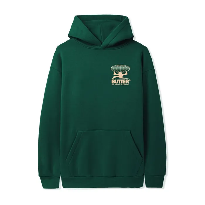Fleece Men Butter Goods All Terrain Pullover Hood Forest Green