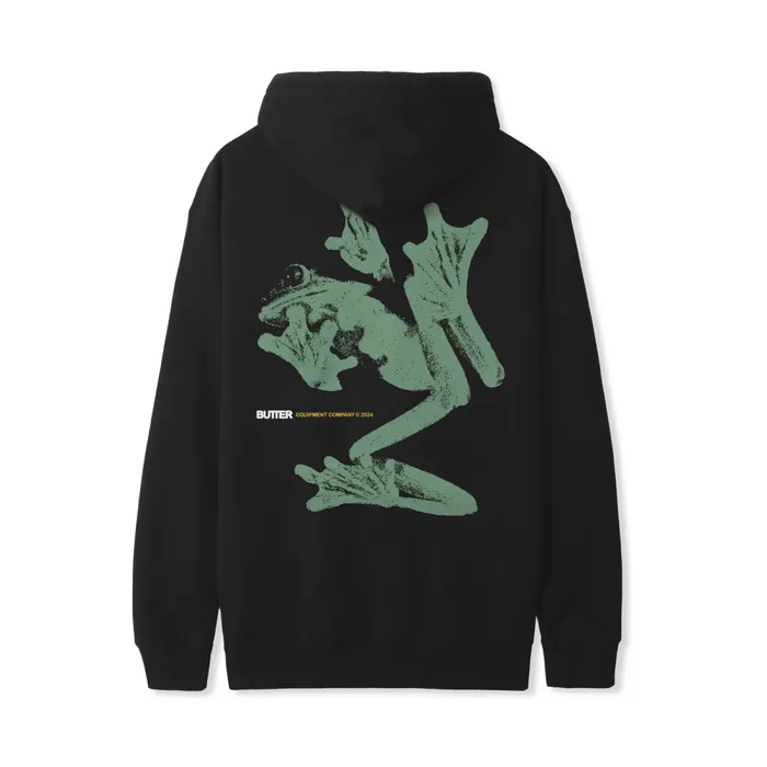 Fleece Men Butter Goods Amphibian Pullover Hood Black Fleece Men Butter Goods Amphibian Pullover Hood Black