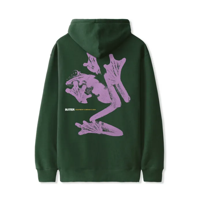 Fleece Men Butter Goods Amphibian Pullover Hood Dark Green