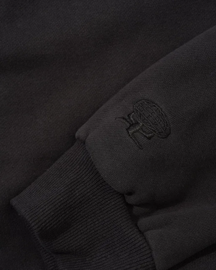 Fleece Men Butter Goods Basic Pullover Hood Black Fleece Men Butter Goods Basic Pullover Hood Black