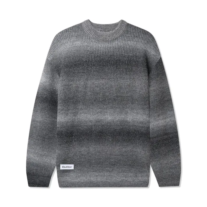 Fleece Men Butter Goods Beams Knit Sweater Charcoal