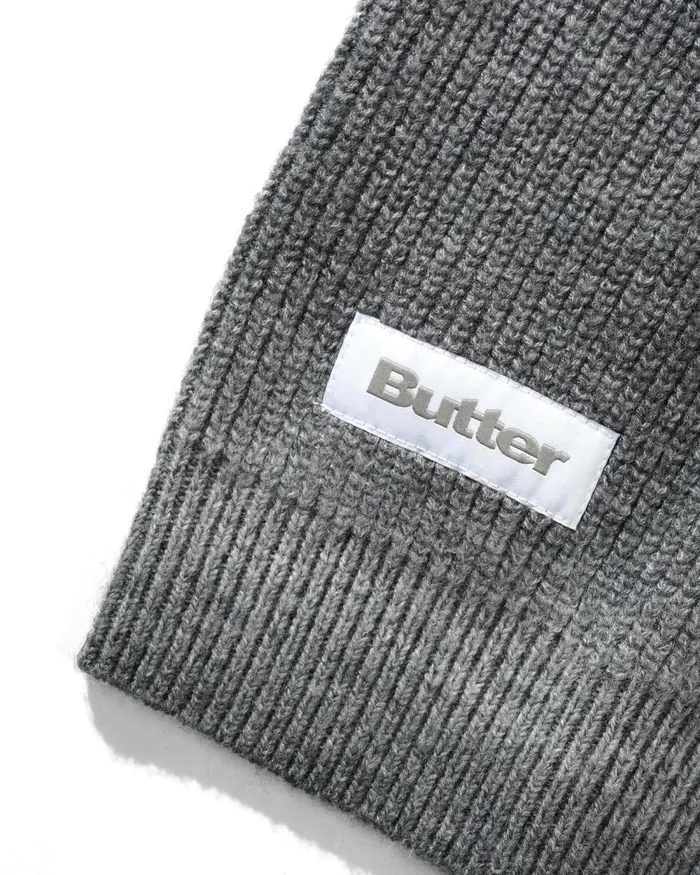 Fleece Men Butter Goods Beams Knit Sweater Charcoal Fleece Men Butter Goods Beams Knit Sweater Charcoal
