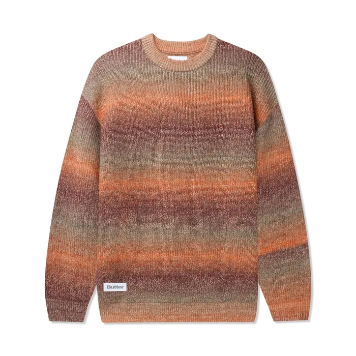 Fleece Men Butter Goods Beams Knit Sweater Ochre