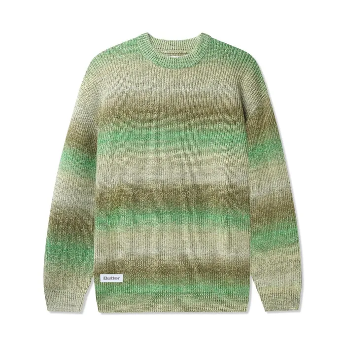 Fleece Men Butter Goods Beams Knit Sweater Pesto