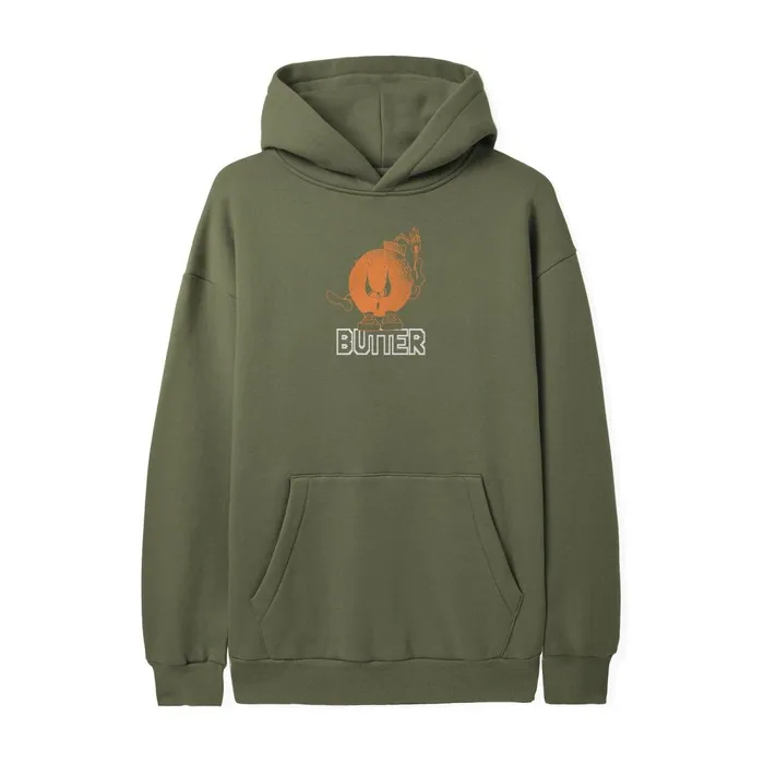 Fleece Men Butter Goods Bomb Pullover Hood Army