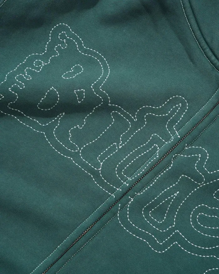 Fleece Men Butter Goods Breakdown ZipThru Hood Washed Fern Fleece Men Butter Goods Breakdown ZipThru Hood Washed Fern