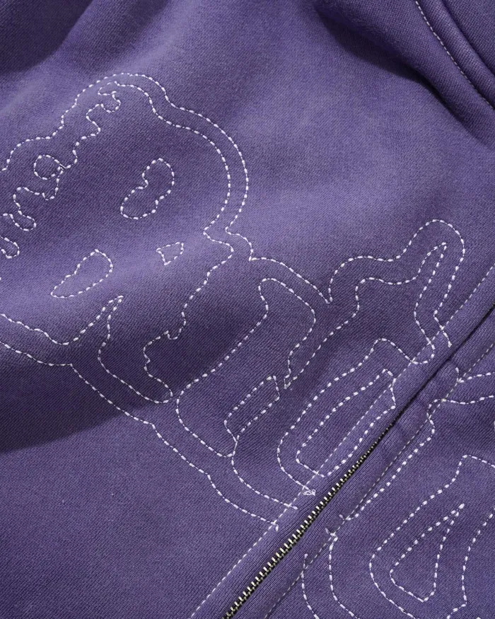 Fleece Men Butter Goods Breakdown ZipThru Hood Washed Purple Fleece Men Butter Goods Breakdown ZipThru Hood Washed Purple