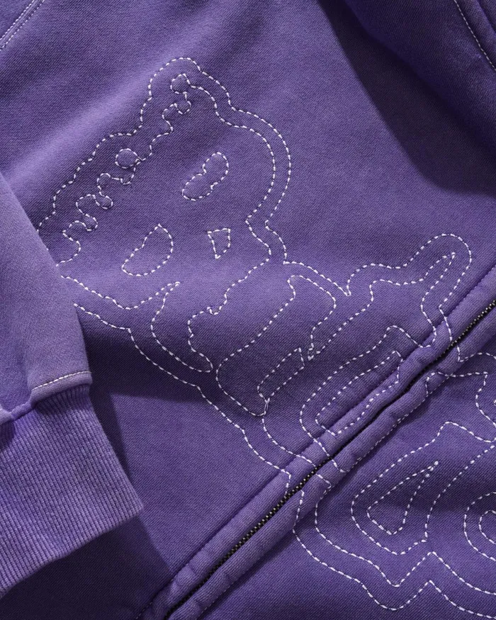 Fleece Men Butter Goods Breakdown ZipThru Hood Washed Purple Fleece Men Butter Goods Breakdown ZipThru Hood Washed Purple