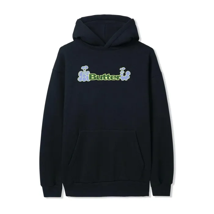 Fleece Men Butter Goods Bugs Logo Pullover Hood Black
