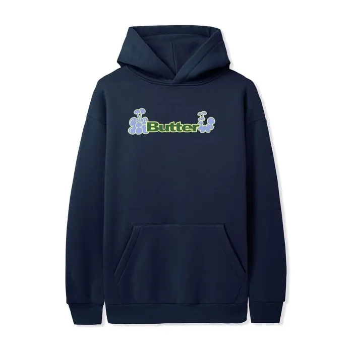 Fleece Men Butter Goods Bugs Logo Pullover Hood Navy